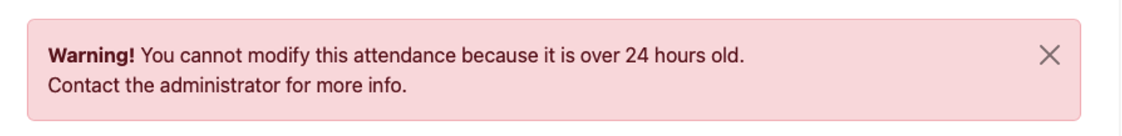 Attendance Warning